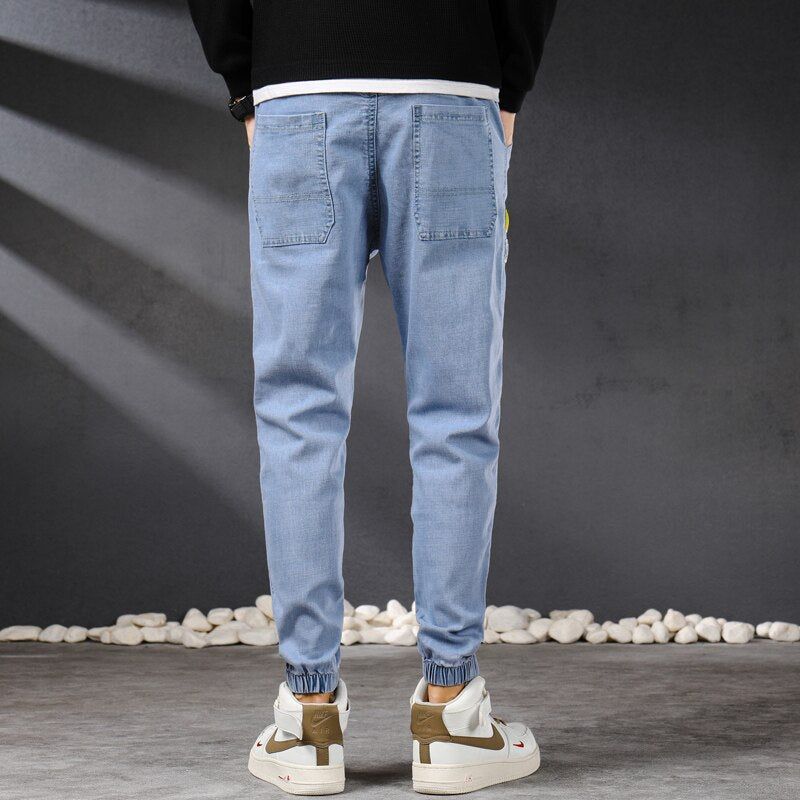 Vintage Streetwear Denim Jogger Παντελόνι