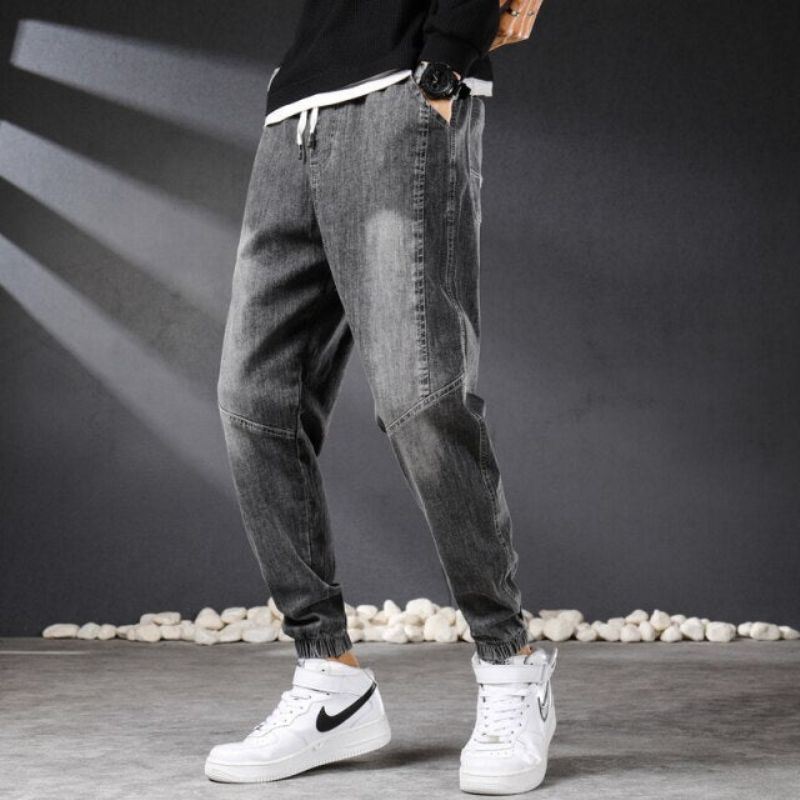 Vintage Streetwear Denim Jogger Παντελόνι