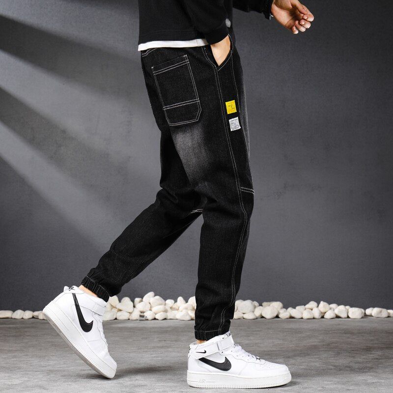 Vintage Streetwear Denim Jogger Παντελόνι