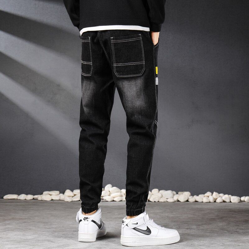 Vintage Streetwear Denim Jogger Παντελόνι