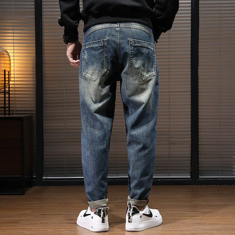 Χαλαρή Εφαρμογή Streetwear Casual Jeans