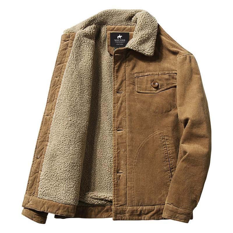 New Trend Fur Lining Corduroy Jacket