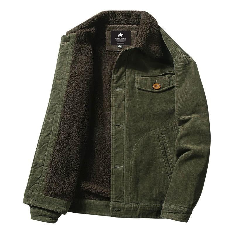 New Trend Fur Lining Corduroy Jacket