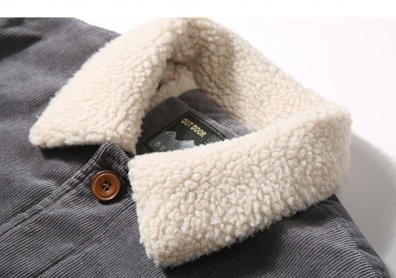 New Trend Fur Lining Corduroy Jacket